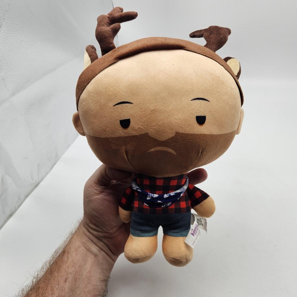 Knott's Merry Farm Bearded Reindeer Lumberjack Holiday Plush Toy Factory 2022